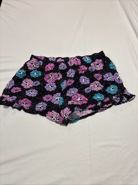 Disney Jack Skellington Floral Ruffle Sleep Shorts Women’s 2X Black Pink Blue